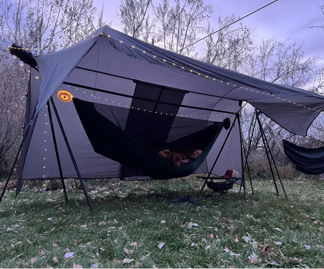 Ліхтар-рулетка з висувною LED-гірляндою Stratable Camping String Lights